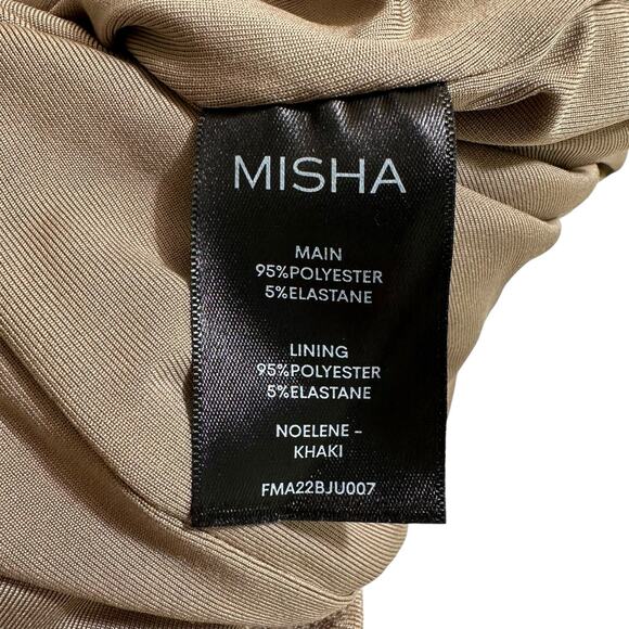 New Misha Women's Noelene Jumpsuit Wide Leg Khaki Size 4 - Picture 12 of 13